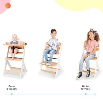 Trona De Madera Para Bebé Enock White Wood De Kinderkraft