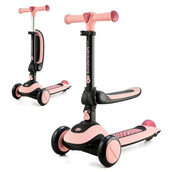 Halley: Triciclo Sin Pedales 2 En 1 Y Patinete Rose Pink