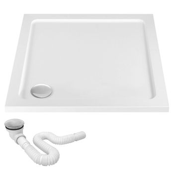 Plato De Ducha Rea Savoy White 90x90