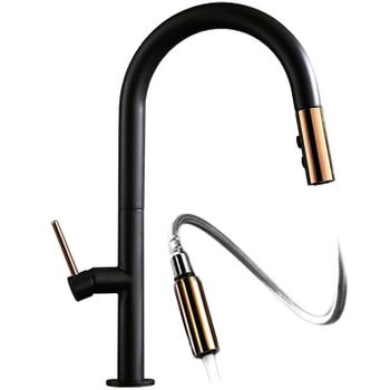 Grifo Para Cocina Rea Apollo Black/rose Gold