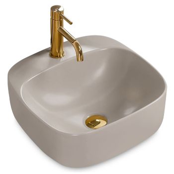 Lavabo Sobre Encimera Rea Luiza 42 Light Grey Mat