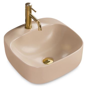 Lavabo Sobre Encimera Rea Luiza 42 Beige Mat