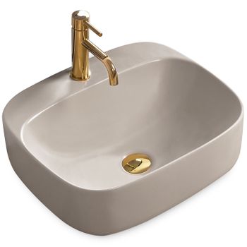 Lavabo Sobre Encimera Rea Luiza 50 Light Grey Mat