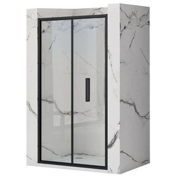 Puerta De Ducha Rea Rapid Fold Black 80