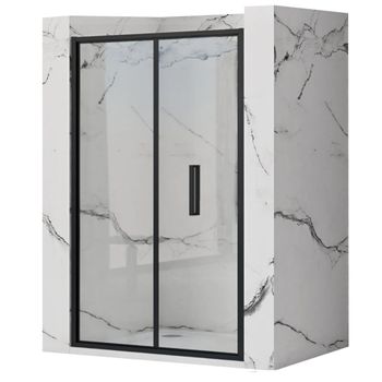 Puerta De Ducha Rea Rapid Fold Black 90