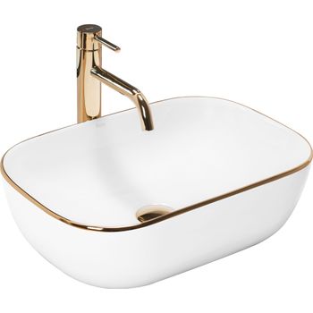 Lavabo Sobre Encimera Rea Belinda Gold Edge