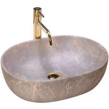 Lavabo Sobre Encimera Rea Lara Beige