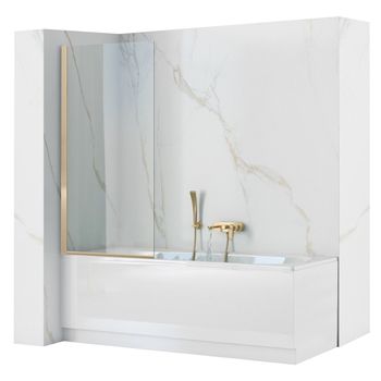 Mampara De Bañera Fija Rea Elegant Gold 70