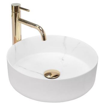 Lavabo Sobre Encimera Rea Sami Marble Mat