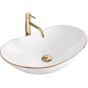 Lavabo Sobre Encimera Rea Royal Gold Edge