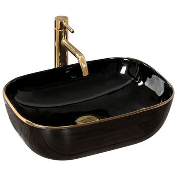 Lavabo Sobre Encimera Rea Belinda Black Gold