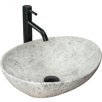 Lavabo Sobre Encimera Rea Sofia Light Stone