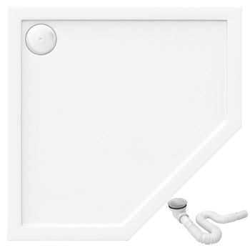 Plato De Ducha Rea Diamond White 80x80