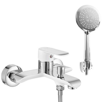 Grifo De Bañera Rea Bloom White Chrome