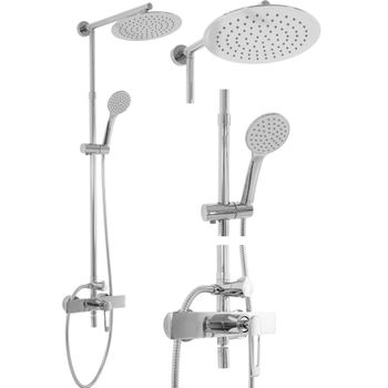 Kibath 400221 Columna Monomando extralarga Ver y Tubo Redondo Extensible  Regulable en Altura de 100 a 150 cm. Ducha de Mano para hidromasaje y  rociador Cuadrados. Recambios garantizados, Cromado : : Bricolaje  y herramientas