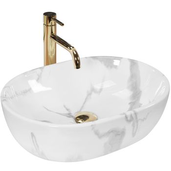 Lavabo Sobre Encimera Rea Amelia Marmo Shiny