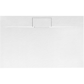 Plato De Ducha Rea Bazalt Long White 80x100