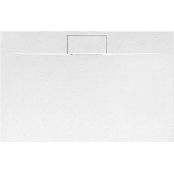 Plato De Ducha Rea Bazalt Long White 90x120