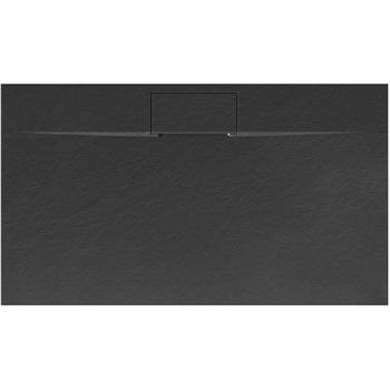 Plato De Ducha Rea Bazalt Long Black 80x120