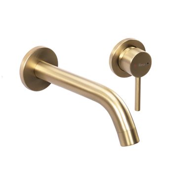 Grifo De Lavabo Empotrado Oculto Rea Owen Gold Brush + Box