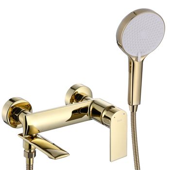 Grifo monomando alto lavabo retro FLORINA dorado envejecido – Entorno Baño