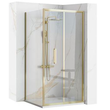 Cabina De Ducha Rea Rapid Fold Gold 100x80