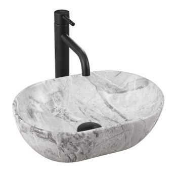 Lavabo Sobre Encimera Rea Amelia Mini Stone Matt