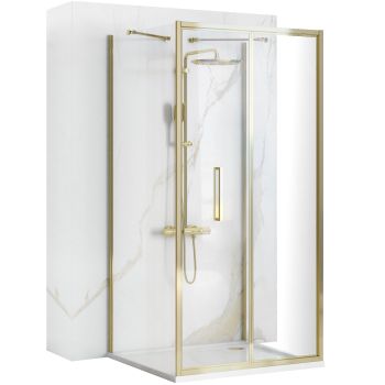 Cabina De Ducha Rea Rapid Fold Gold 80x80