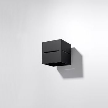 Aplique De Pared Lobo Sollux  Negro