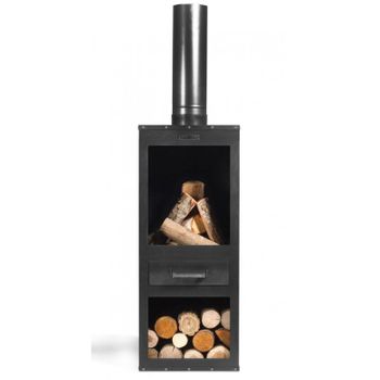 Chimenea Exterior De Acero Rosa 40x40x150 Cm