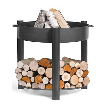 Brasero De Jardin Solafa Xl Avec Range Bois En Acier Ø: 60 Cm