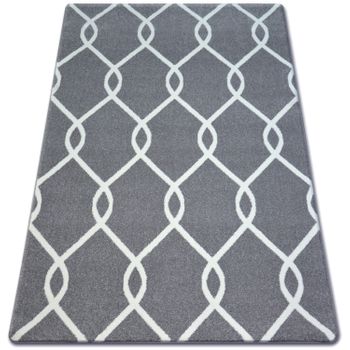 Alfombra Sketch - F934 Gris/creme Trellis 200x290 Cm