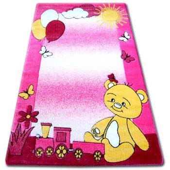 Alfombra Infantil Happy C210 Osito Rosa 240x330 Cm