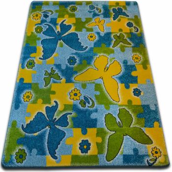 Alfombra Kids Mariposa Azul C429 120x170 Cm