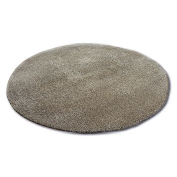 Alfombra Círculo Shaggy Micro Beige Oscuro Circulo 100 Cm