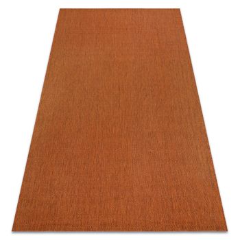 Alfombra De Cuerda Sisal Flat 48663/120 Liso Tonos De Naranja 120x170 Cm