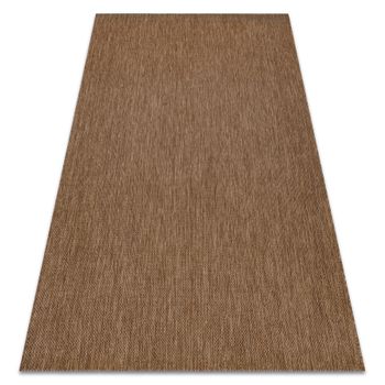 Alfombra De Cuerda Sisal Flat 48663/870 Liso Marrón 140x200 Cm