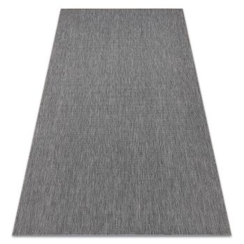 Alfombra De Cuerda Sisal Flat 48663/920 Liso Antracita 140x200 Cm