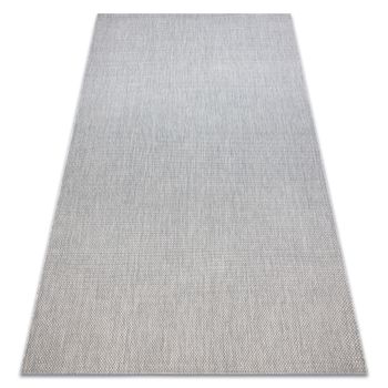 Alfombra De Cuerda Sisal Flat 48663/037 Uniforme Plateado 200x290 Cm