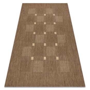 Alfombra De Cuerda Sisal Floorlux 20079 Color Café/color Maíz 120x170 Cm