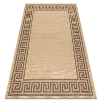 Alfombra De Cuerda Sisal Floorlux 20014 Color Maíz/color Café 240x330 Cm