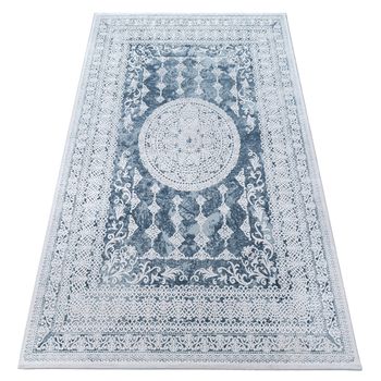 Alfombra Acrílica Valencia 2328 Ornament Azul/marfil 80x150 Cm