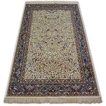 Alfombra De Jacquard Windsor 12806 Franjas Marfil 60x100 Cm