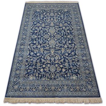 Alfombra De Jacquard Windsor 22935 Flores Azul Oscuro 120x170 Cm