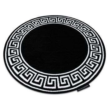 Alfombra Hampton Grecos Círculo Negro Circulo 120 Cm