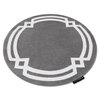 Alfombra Hampton Lux Círculo Gris Circulo 140 Cm