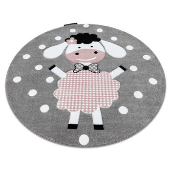 Alfombra Petit Dolly Oveja Círculo Gris Circulo 120 Cm