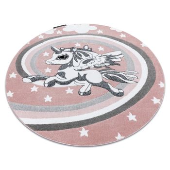 Alfombra Petit Pony Poni Círculo Rosa Circulo 120 Cm