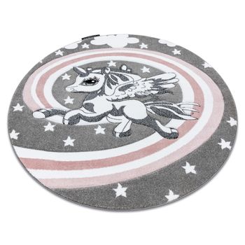 Alfombra Petit Pony Poni Círculo Gris Circulo 160 Cm