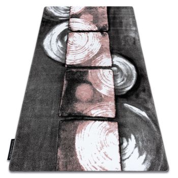 Alfombra Intero Phono 3d Cuadrícula Rosado 140x190 Cm